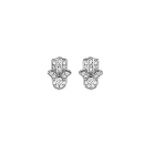 Boucles d'oreilles Argent 925 Main de Fatma Zirconium