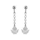 Boucles d'oreilles Argent 925 Chainette Jaseron Ange