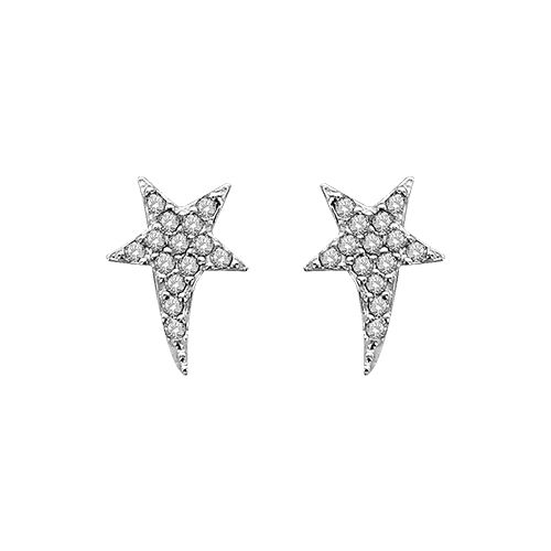 Boucles d'oreilles Argent 925 et Zirconium Petite Etoile