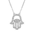 Collier Argent 925 Main de Fatma Zirconium