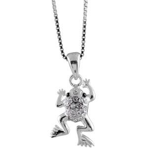 Collier Argent 925 + Pendentif Grenouille