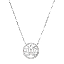 Collier Argent 925 Fleur de Lotus Zirconium