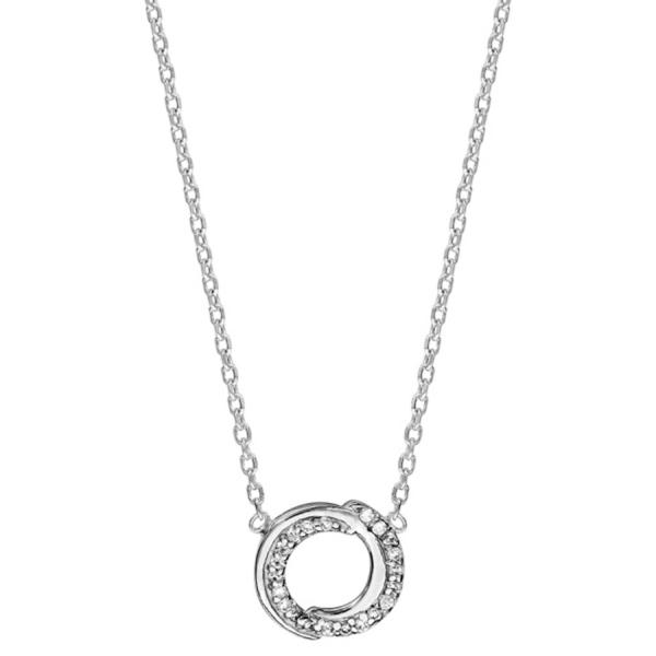 Collier Argent 925 Cercles et Zirconium Sertis