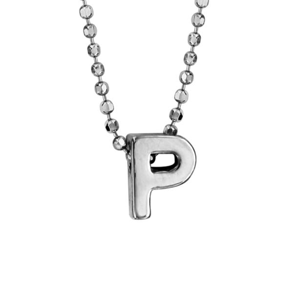 Collier Argent 925 Boules Initiale P