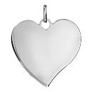 Pendentif Argent 925 Coeur à Graver Grand Modèle