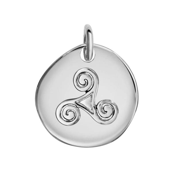 Pendentif Argent 925 Triskel 18 mm Option Gravure