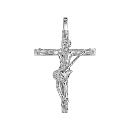 Pendentif Argent 925 Croix Rock Brillante 40 mm