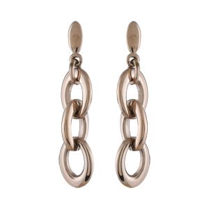 Boucles d'oreilles Acier 316 L Rose 3 Maillons