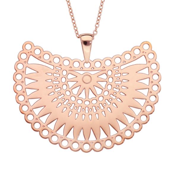 Collier Acier 316 L Rose Crochet Soleil 