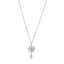 Collier Acier 316 L Pendentif Flocon de Neige et Zirconium