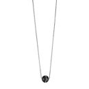 Collier Acier 316 L Pendentif Boule Céramique Noir + Zirconium