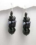 Boucles d'oreilles Argent 925 et Onyx