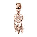Charms Argent 925 Suspendu Attrape Reves Dorure Rose