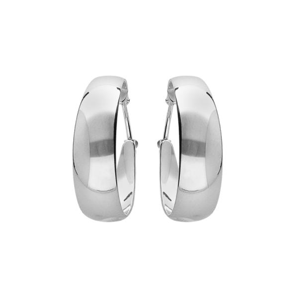 Boucles d'oreilles Argent 925 Créole Lisse 25 mm