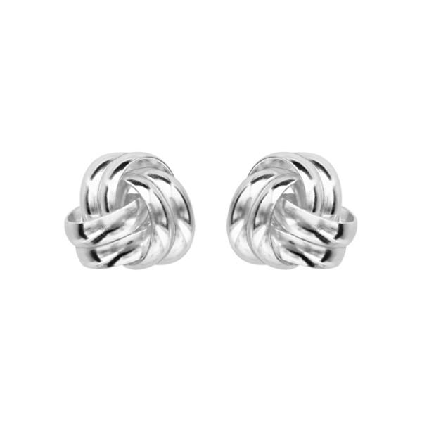 Boucles d'oreilles Argent 925 Gros Anneaux Entremêlés