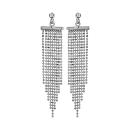 Boucles d'oreilles Argent 925 Multi Chainettes en Dégradé