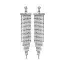 Boucles d'oreilles Argent 925 Multi Chainettes en Dégradé