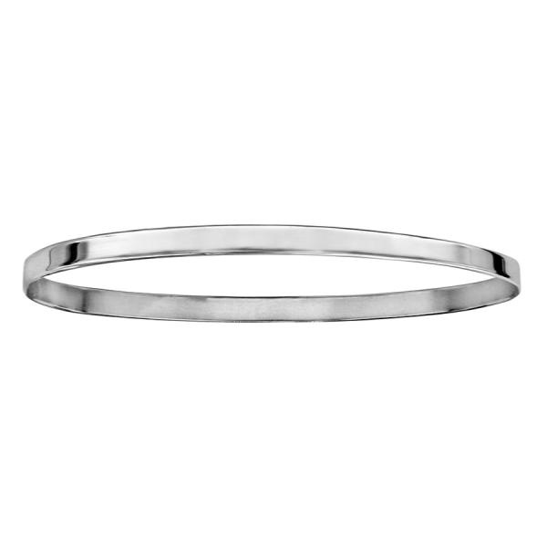 Bracelet Argent Massif Fil Ruban 4 mm Diam. 60