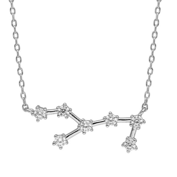 Collier Argent 925 Constellation Zodiaque Vierge Zirconium Sertis