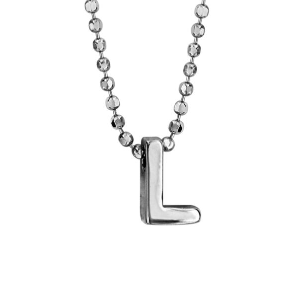 Collier Argent 925 Boules Initiale L