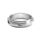 Bague Alliance Argent 925 Anti-Stress Motifs Rayures