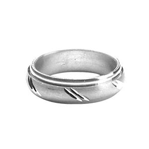 Bague Alliance Argent 925 Anti-Stress Motifs Rayures