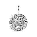 Pendentif Argent 925 Martelé Zodiaque Cancer