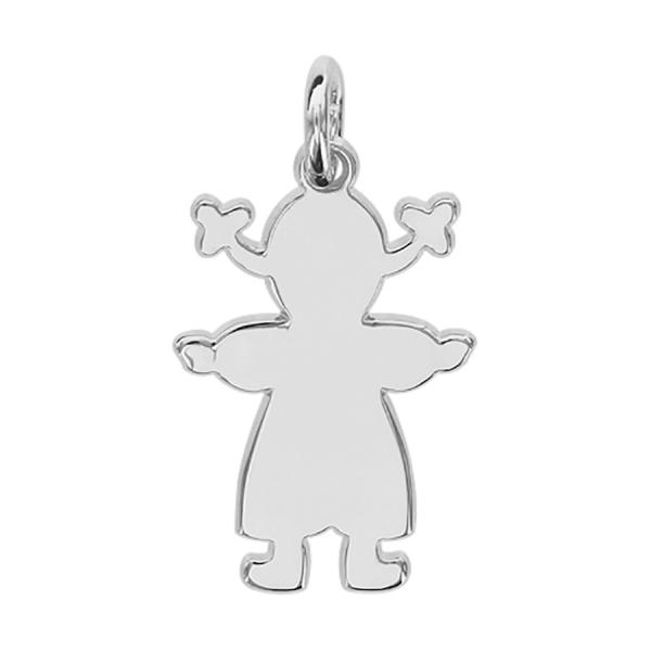 Pendentif Argent 925 Petite Fille à Graver