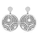 Boucles d'Oreilles Acier 316 L Granite Multi-cercles