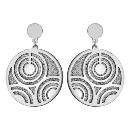 Boucles d'Oreilles Acier 316 L Granite Multi-cercles