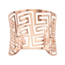 Bracelet Acier 316 L Rosé Manchette Motif Labyrinthe