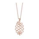 Collier Acier 316 L Rosé Pendentif Serpentin Granité