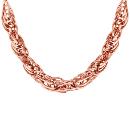 Collier Acier 316 L Rose Mailles Entrelacées