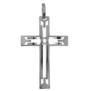 Pendentif Homme Acier 316 L Croix Ajourée