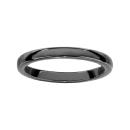 Bague Céramique Alliance Noire Lisse 2 mm