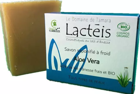 Savon Bio au Lait d'Anesse 40 % Aloe Vera Lactéis