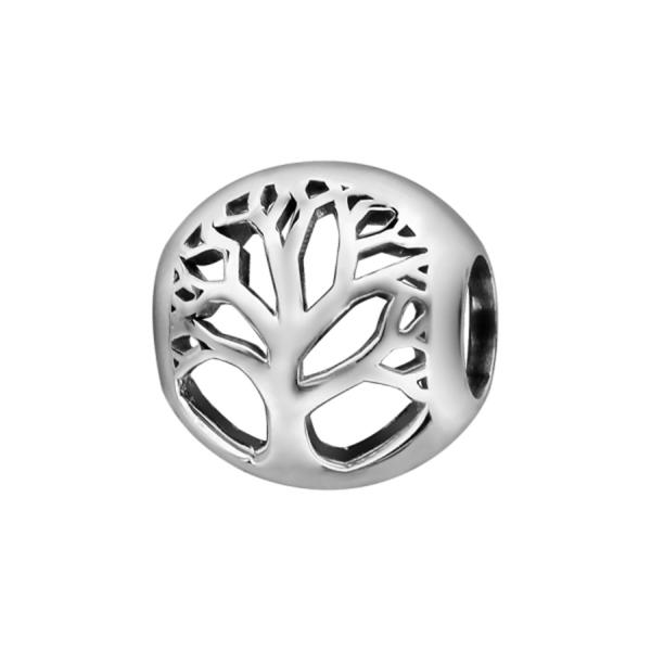 Charms Argent 925 Boule Ajouré Arbre de Vie