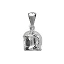 Pendentif Argent 925 Casque Pompier