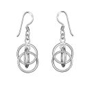 Boucles d'oreilles Argent 925 Triple Cercles Entrelacés