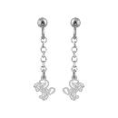 Boucles d'oreilles Argent 925 Chainette Jaseron Cheval