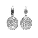 Boucles d'oreilles Argent 925 et Zirconium Sertis Forme Ovale