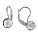 Boucles d'oreilles Argent 925 Dormeuse Boule 8 mm