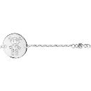 Bracelet Argent 925 Rond Dessin Petite Fille