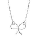 Collier Argent 925 Pendentif Double Noeud