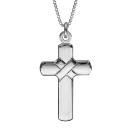 Collier Argent 925 + Pendentif Religieux Croix Croisée