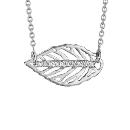 Collier Argent 925 Feuille avec Zirconium Sertis