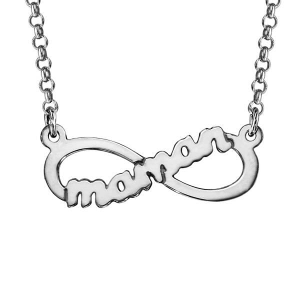 Collier Argent 925 Infini Découpe "Maman"