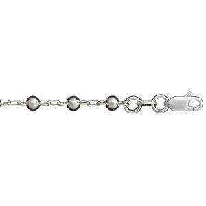 Bracelet Argent 925 Maille Boule Marseillaise 4 mm