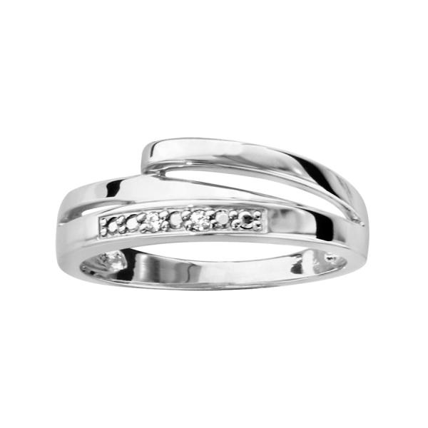 Bague Argent 925 et Zirconium Sertis 3 Rangs