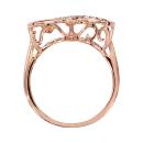 Bague Argent 925 Dorure Rose Infini "Dancing Stone" Zirconium Tournant